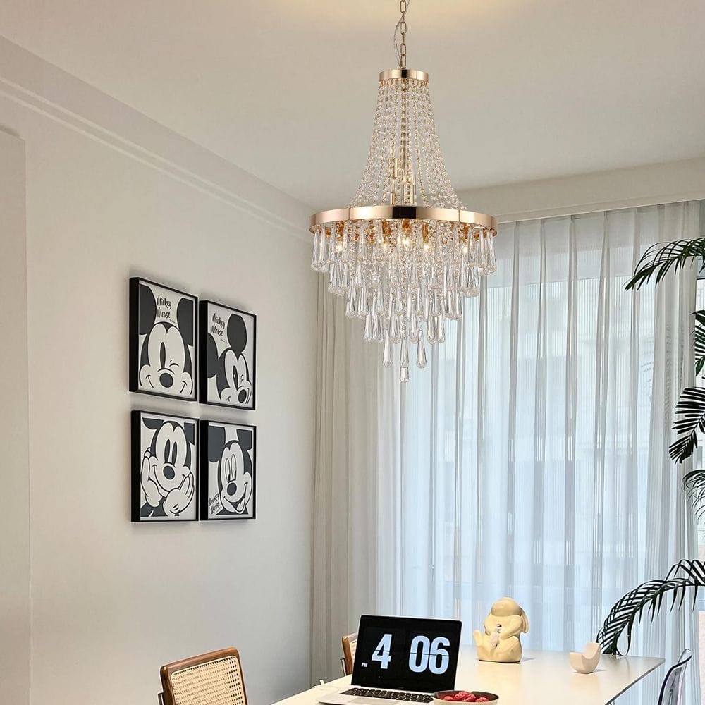 11-Light Gold Luxury Crystal Chandelier Large Ceiling Lighting for Living Room Dining Room Bedroom Hallway price history on PriceWatchPro