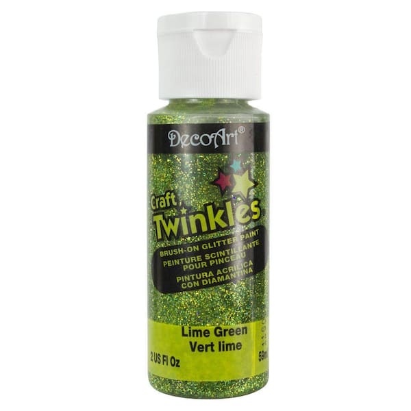 DecoArt 2 oz. Craft Twinkles Lime Green Glitter Paint