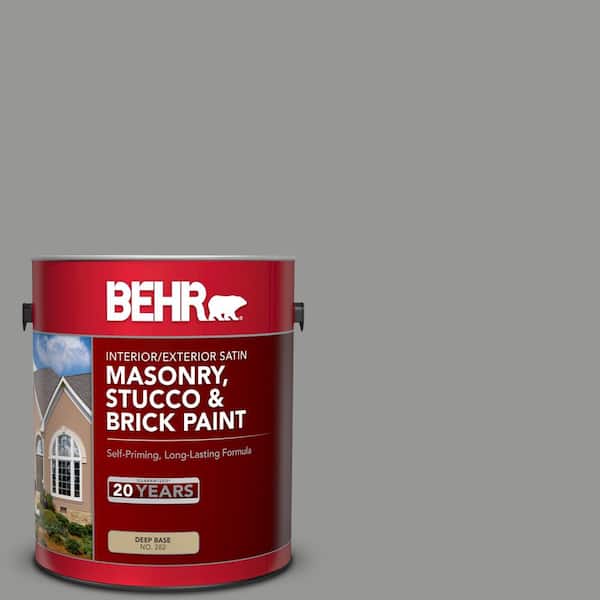 BEHR 1 gal. #PPU24-19 Shark Fin Satin Interior/Exterior Masonry, Stucco and Brick Paint