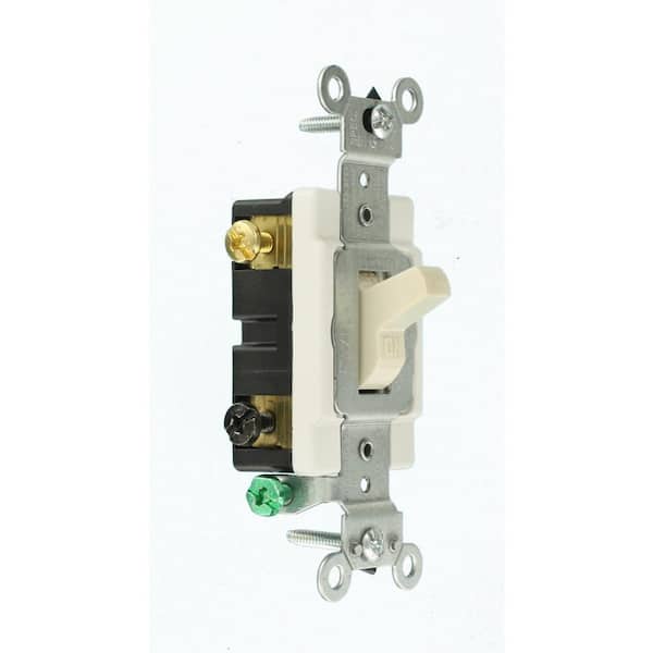 20 Amp Commercial Grade Double-Pole Toggle Switch, Light Almond CS220-2T