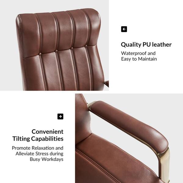 JAYDEN CREATION Costante Brown Mid-Century Modern Leather JAYDEN CREATION Costante Brown Mid-Century Modern Leather