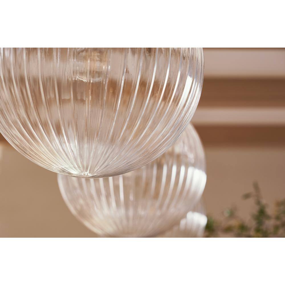 Embra Brushed Nickel 14" Glass Pendant Light