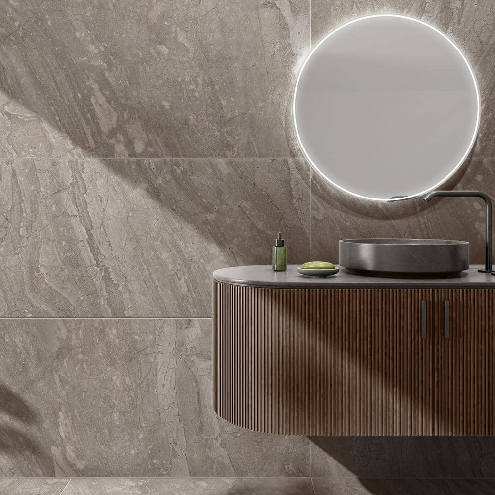 Pearl Gray Large Format Matte Porcelain Tile 24x48