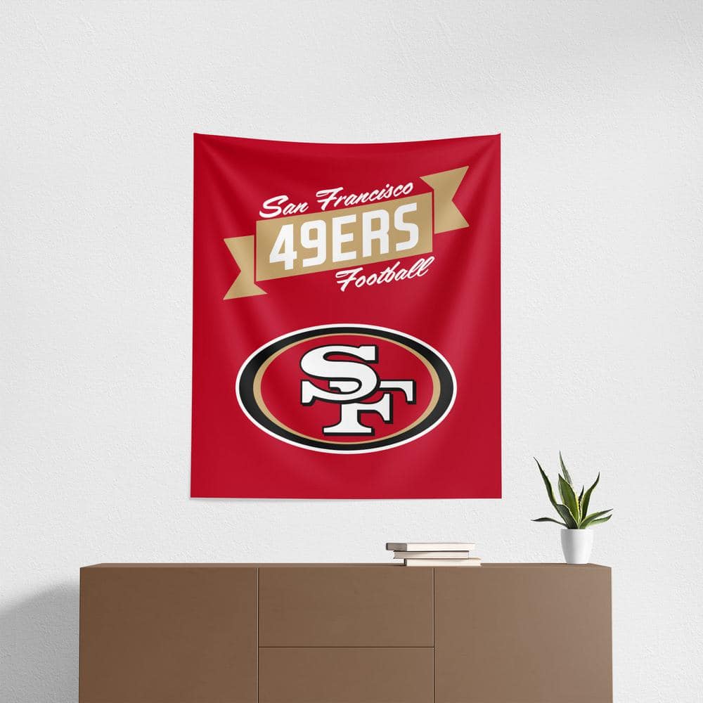 San Francisco 49ers Red and Gold NFL Wall Hanging