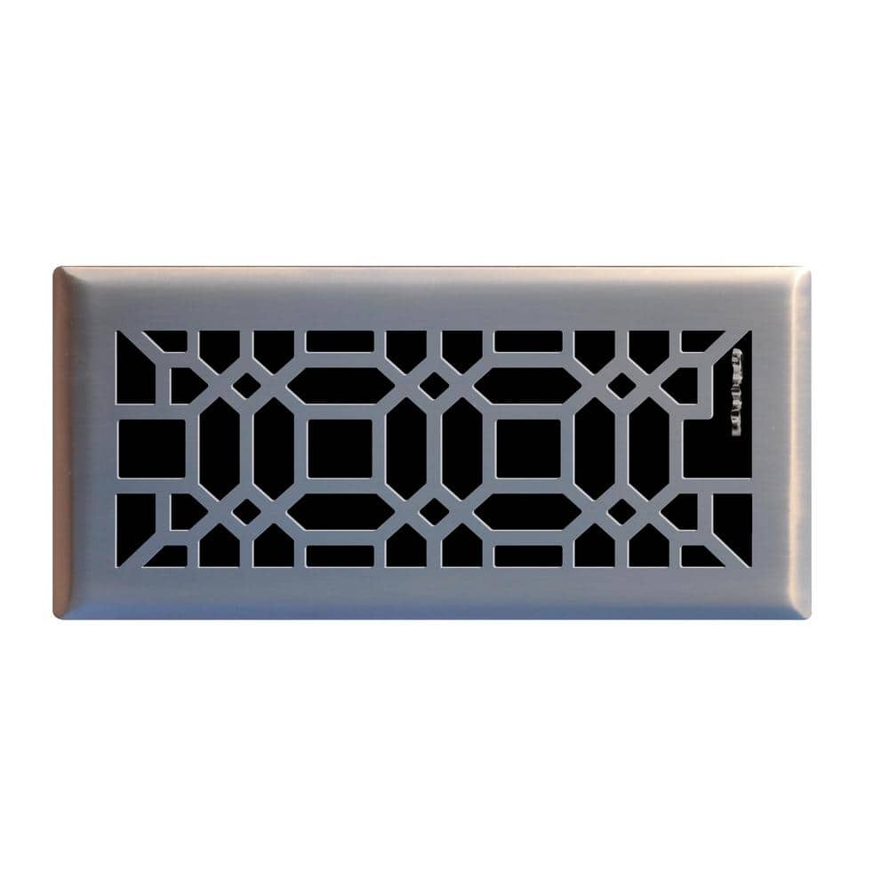 Oriental 4 in. x 10 in. Steel Floor Register in Brushed Nickel price history on PriceWatchPro