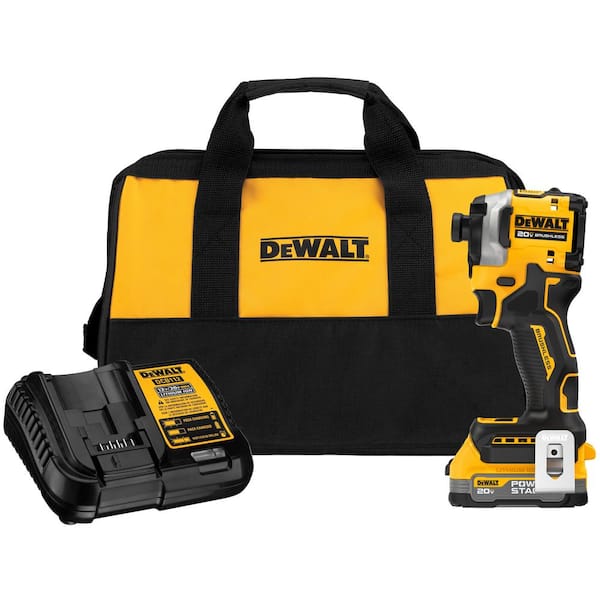 DEWALT ATOMIC 20-Volt Maximum Lithium-Ion Cordless Brushless Compact 1/4 in. Impact Driver Kit with 1.7 Ah Battery and Charger