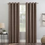 Sun Zero Kline Burlap Weave Thermal 100% 52 in. W x 96 in. L Blackout ...