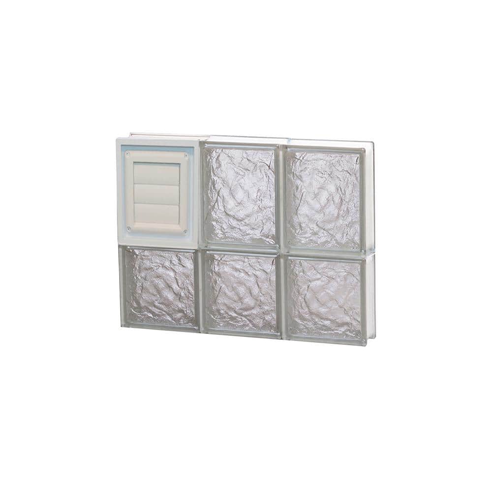 17.25 in. x 13.5 in. x 3.125 in. Frameless Ice Pattern Glass Block Window with Dryer Vent price history on PriceWatchPro