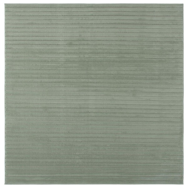 Square Rug Green SAFAVIEH Selena 7 ft. x 7 ft. Green Solid Striped square Area Rug ...