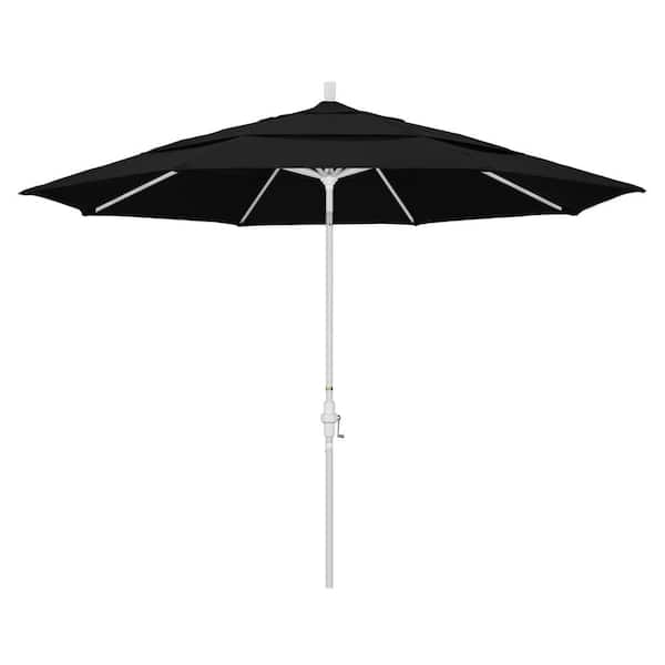 California Umbrella 11 ft. Aluminum Collar Tilt Double Vented Patio Umbrella in Black Pacifica