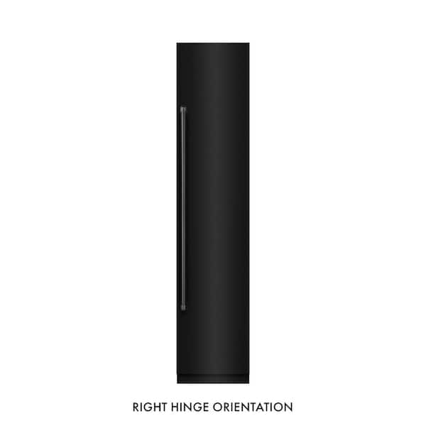 18 in. 8.6 cu. ft. Right Hinge Upright Column Freezer in Black Stainless Steel with Graphite Gray Interior