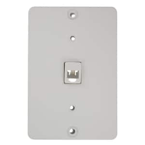 Surface White Mount Wallphone Plate