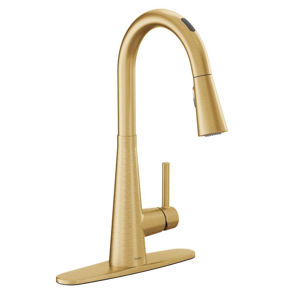 Brushed Gold Smart Touchless Pull-Down Kitchen Faucet