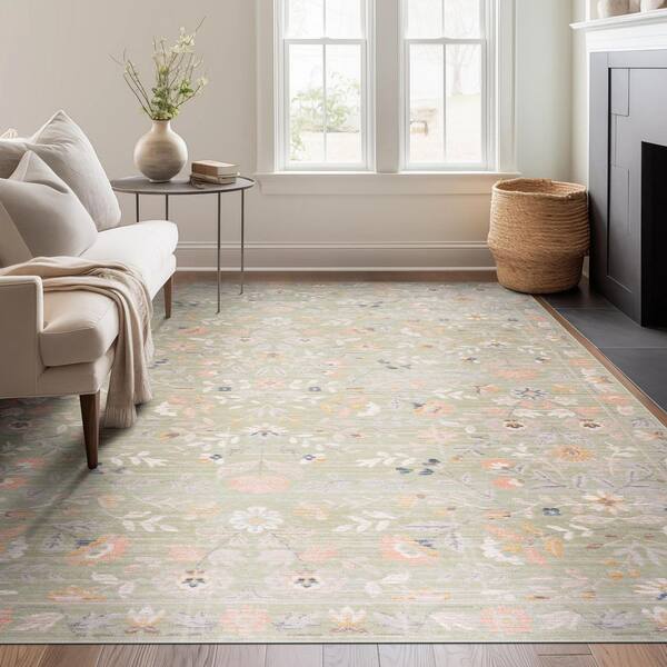 Crestwood Sage 8 ft. x 10 ft. Oriental Indoor Area Rug