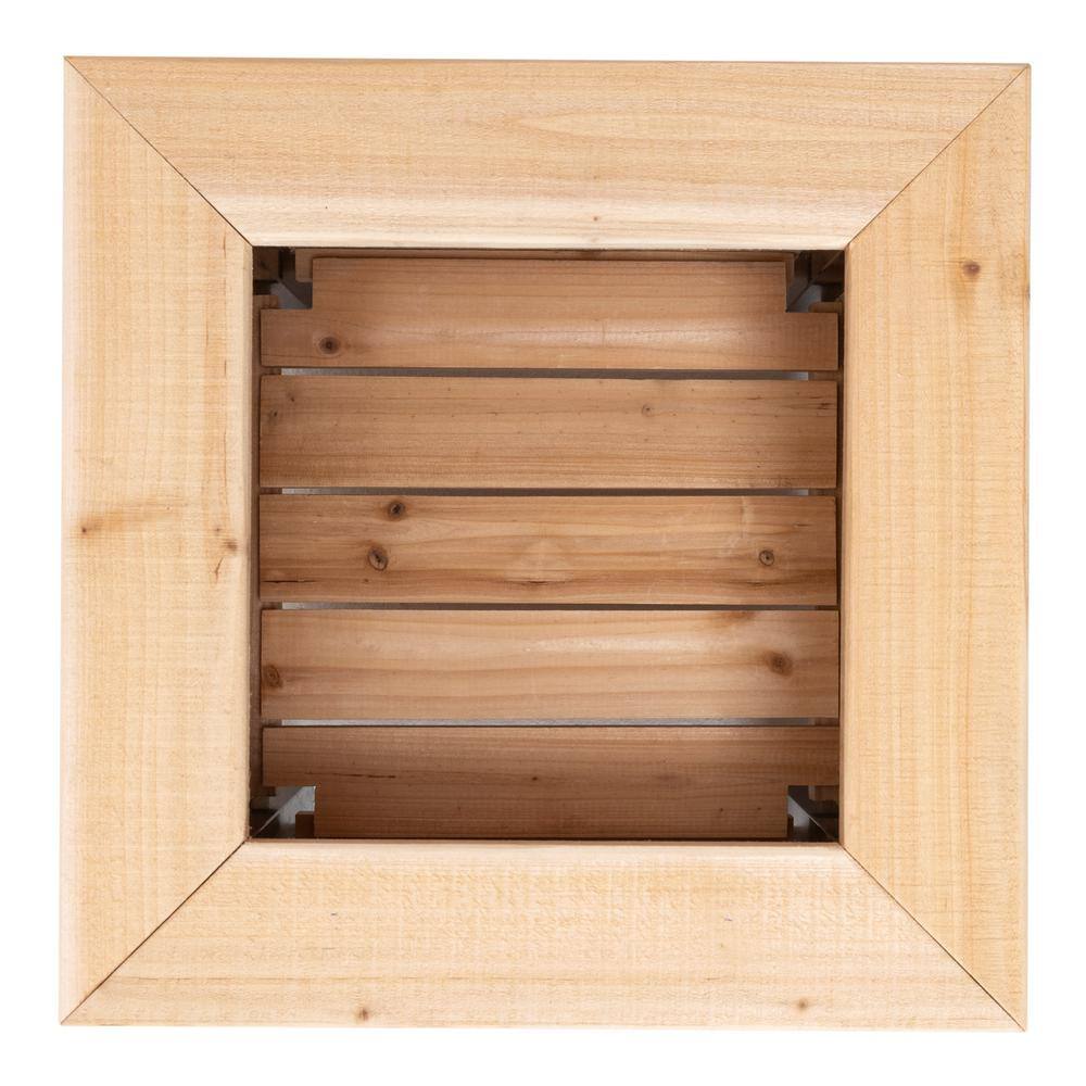Medium Cedar and Vinyl Square Planter Box