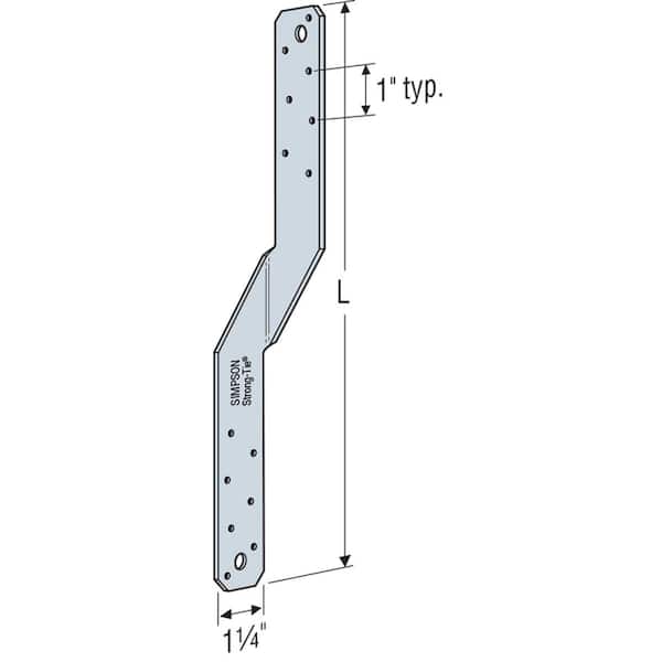 Simpson Strong-Tie LTS 12 in. 18-Gauge Galvanized Twist Simpson Strong-Tie LTS 12 in. 18-Gauge Galvanized Twist