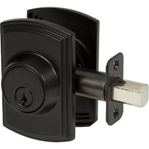 Italian Collection Single Cylinder Black Deadbolt