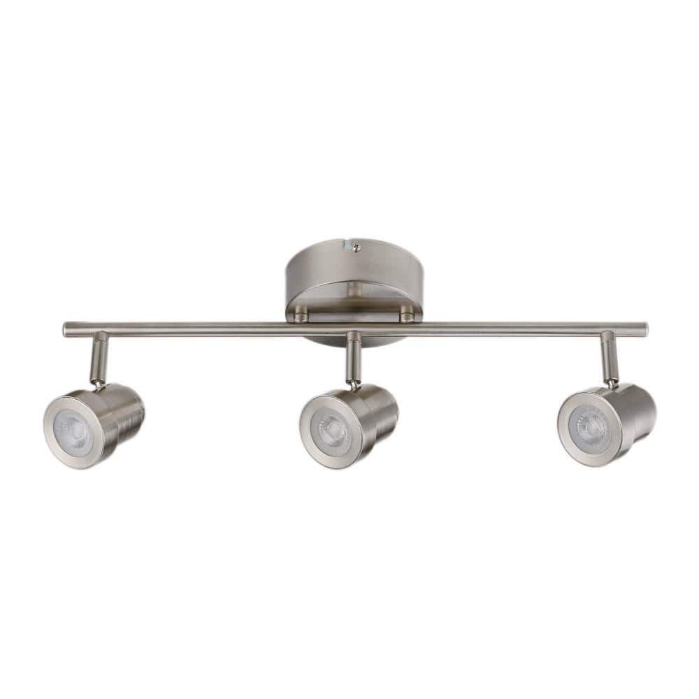 Hunter Collection 3-Light Brushed Nickel Track Lighting 20-Watt LED Integra