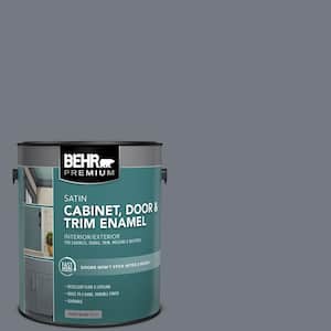 1 gal. #N510-5 Liquid Mercury color Satin Enamel Interior/Exterior Cabinet, Door & Trim Paint