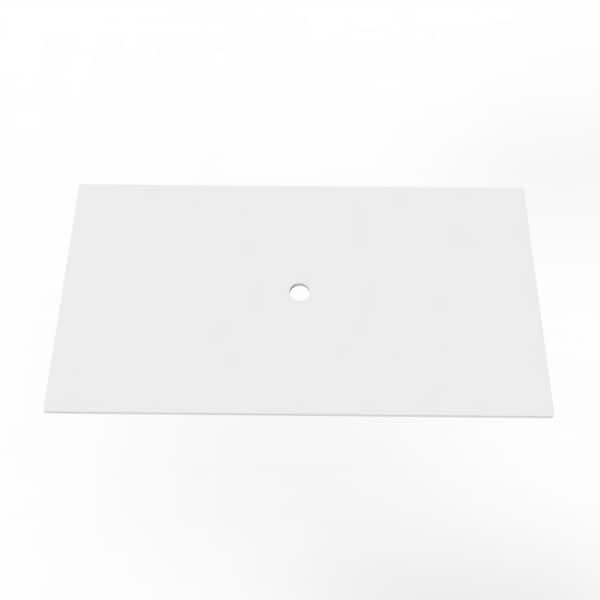 castellousa 36 in. Rectangular Bathroom Countertop Shelf, Vanity Top in White Solid Surface