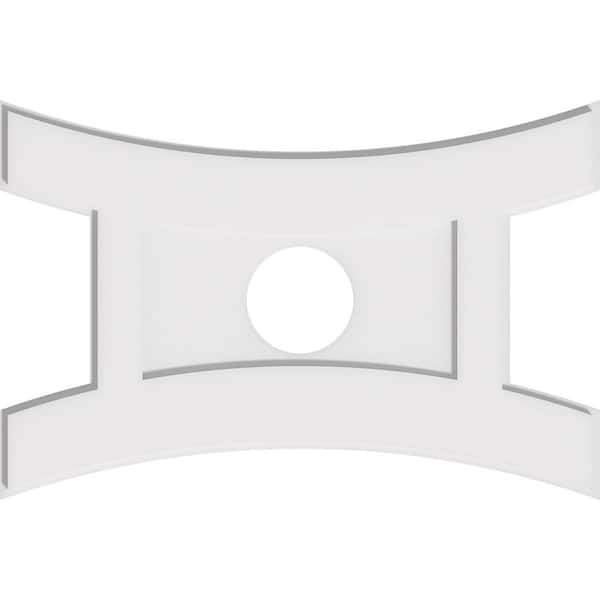 Ekena Millwork 28 in. W x 18-5/8 in. H x 5 in. ID x 1 in. P Haven Architectural Grade PVC Contemporary Ceiling Medallion