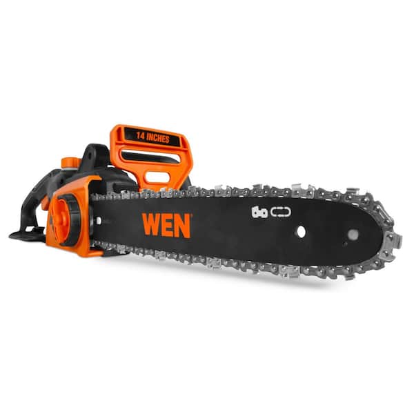 WEN 14 Corded 10-Amp Electric Chainsaw CP1014 The Home Depot