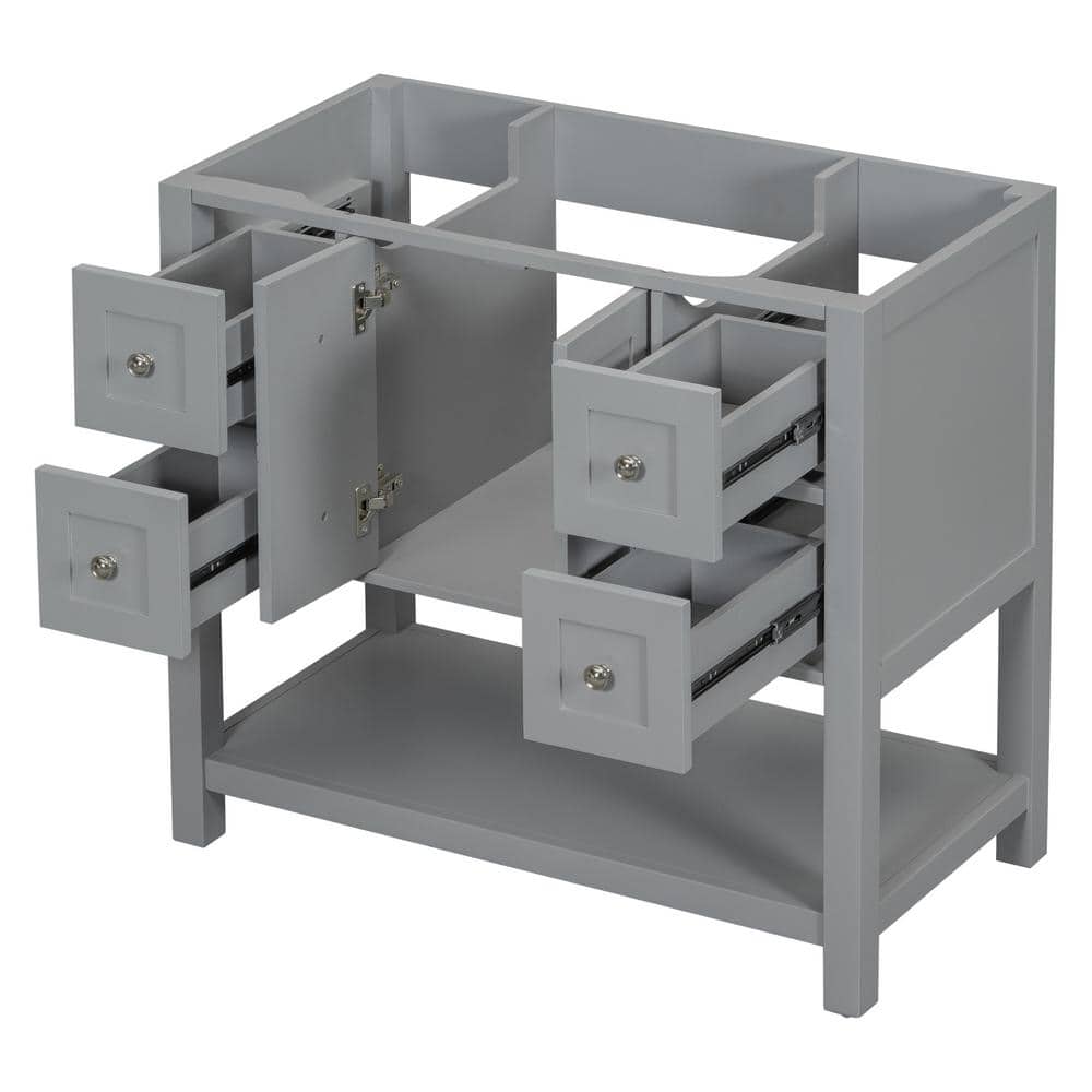 35.6 in. W x 17.9 in. D x 33 in. H Bathroom Gray Linen Cabinet price history on PriceWatchPro