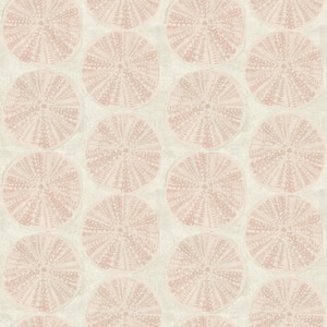 Sea Biscuit Pink Sand Dollar Matte Paper Pre-Pasted Wallpaper Sample
