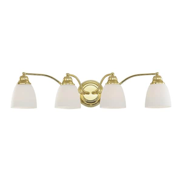 Livex Lighting Somerville 4 Light Polished Brass Bath Vanity