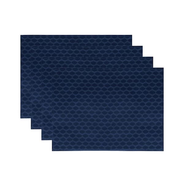 Lenox Olivia Placemats, Set of 4, Navy - 13"W x 19"L