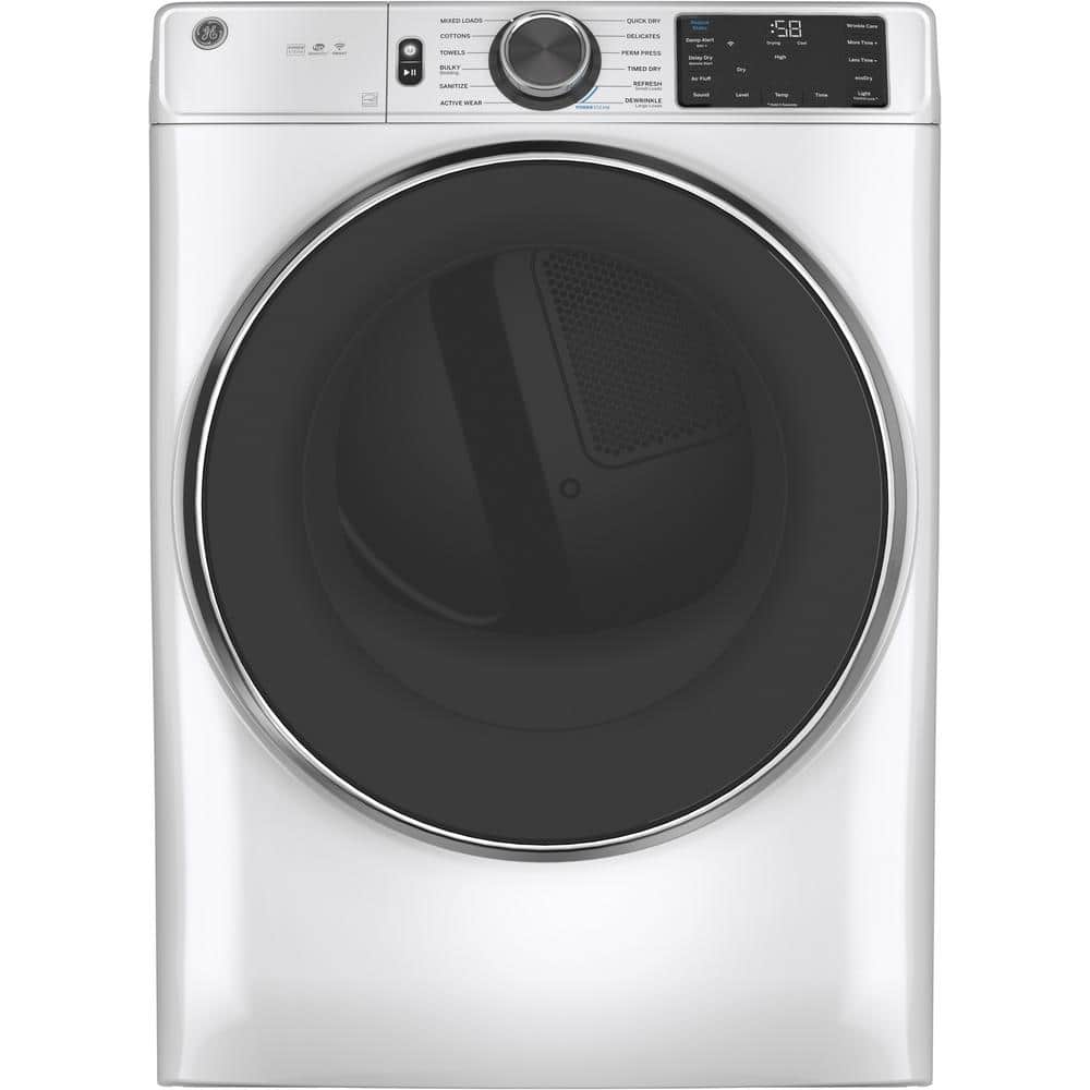 7.8 cu.ft. Smart Front Load Electric Dryer in White with Steam and Sanitize