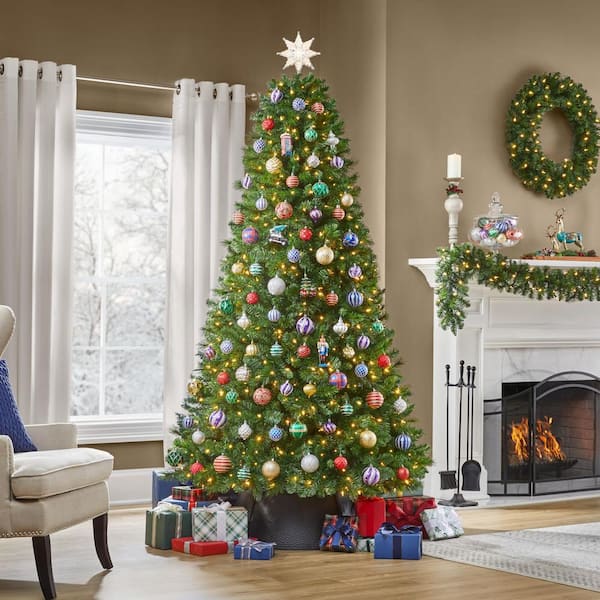 Lighted Artificial Christmas Tree - Includes A Tree Storage Bag and Remote Control The Holiday Aisle Size: 7'6
