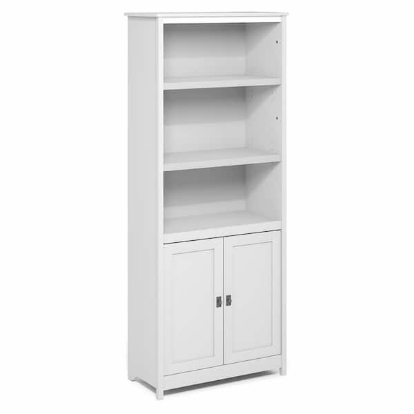 5-Shelf White Wood Pantry Cabinets