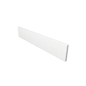 Carrara 25 in. True Solid Surface Solid Surface Backsplash in White
