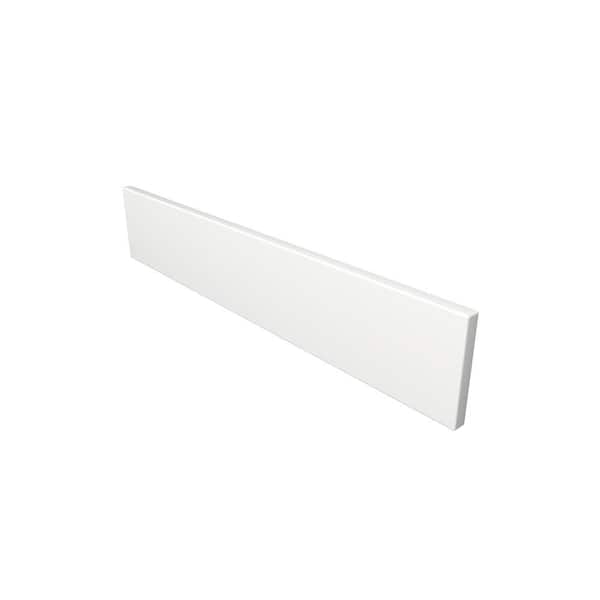 Dyconn Carrara 25 in. True Solid Surface Solid Surface Backsplash in White