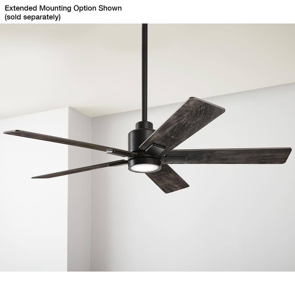 Zandra II 52 in. Indoor/Outdoor Matte Black Ceiling Fan with Light Kit and Remote Included Powered by Hubspace price history on PriceWatchPro