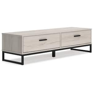 Socalle Beige 52.72 in. Storage Bench Backless