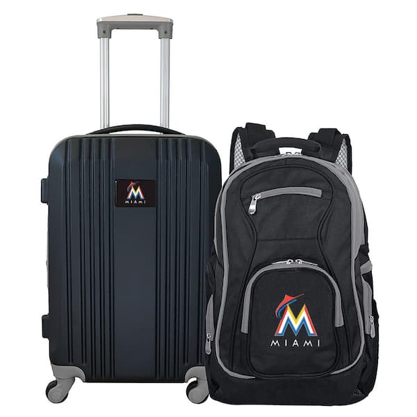 Mojo MLB Miami Marlins 2-Piece Set Luggage and Backpack