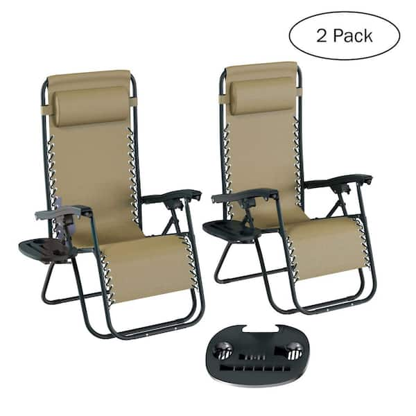 set of 2 adjustable zero gravity lounge chair recliners