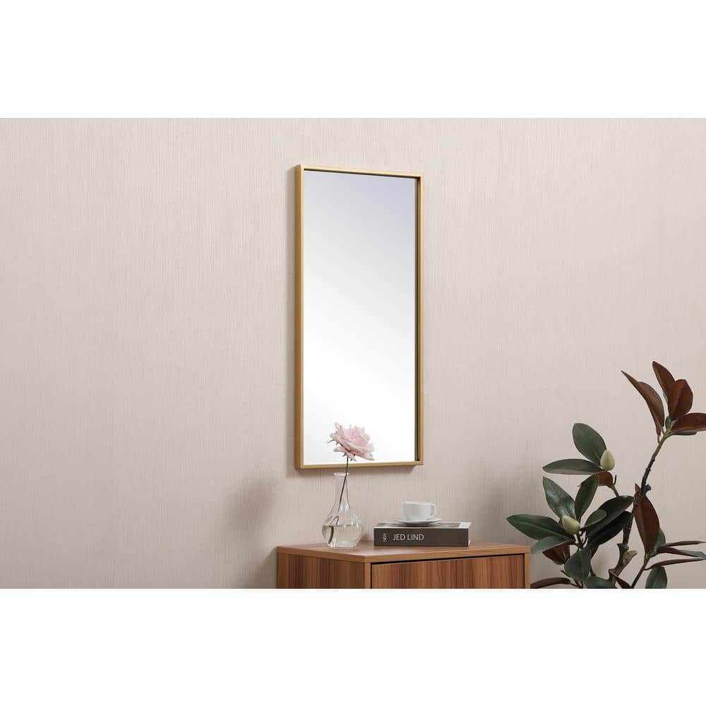 Transitional Silver Finish Rectangular Wood Mirror 14x28 inch