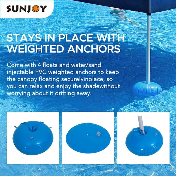Sunjoy Navy 10 x 10 Steel and Aluminum Frame Floating Tent