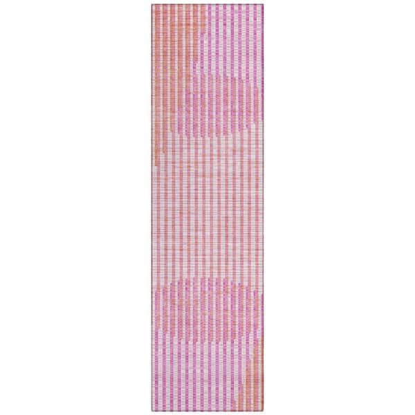 Addison Rugs Chantille Machine Washable Indoor/Outdoor Abstract ACN1001 Pink 2 ft. 3 in. x 7 ft. 6 in. Area Rug