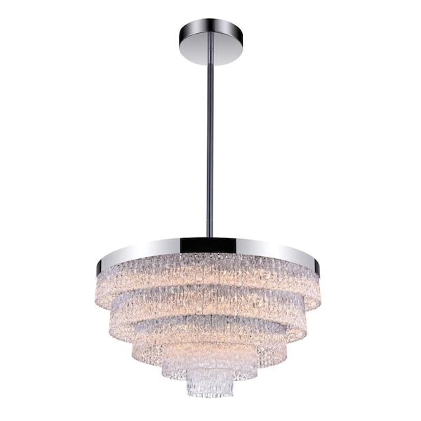 Carlotta 12 Light Down Chandelier With Chrome Finish