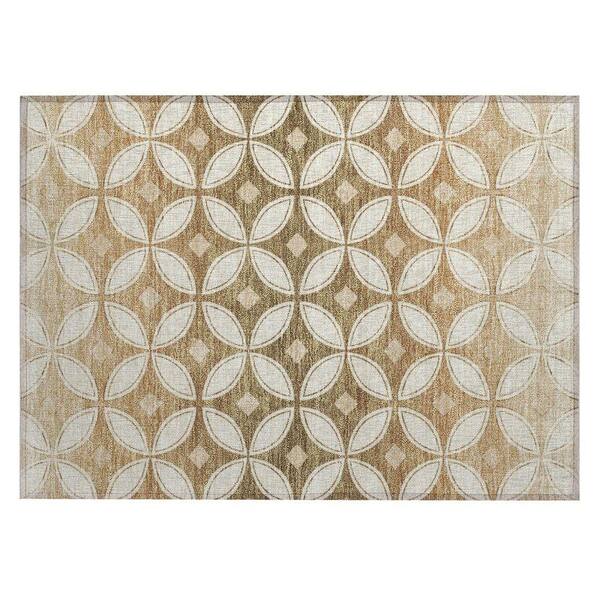 Chantille Machine Washable Indoor/Outdoor Abstract ACN2423 Copper 2 ft. x 3 ft. Accent Rug