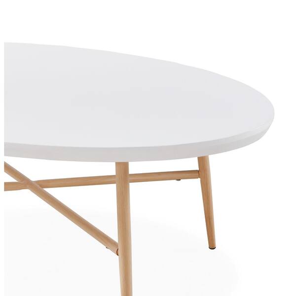 Handy Living Miami 44 In White Oak Large Oval Wood Coffee Table With Metal Legs Mm Ct11 2164 The Home Depot - White Coffee Table With Light Wood Legs Handy Living Miami 44 In White Oak Large Oval Wood Coffee Table With Metal Legs Mm Ct11 2164 The Home Depot - White Coffee Table With Light Wood Legs