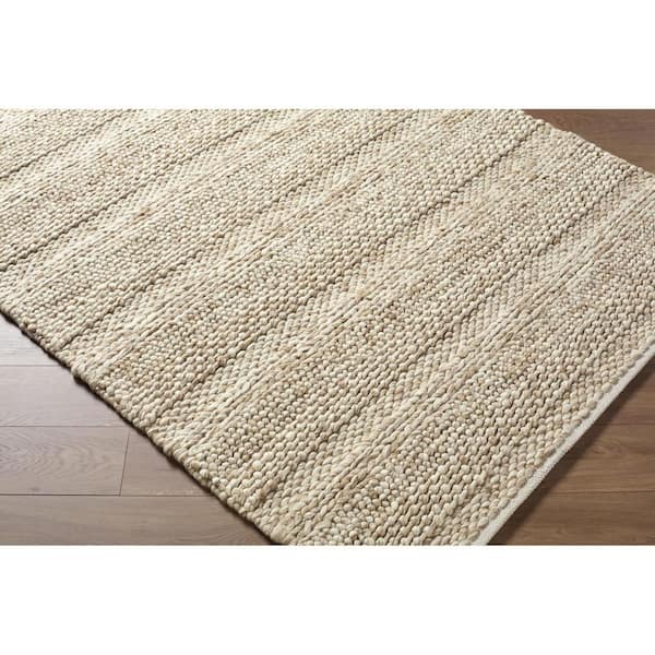 Tahoe II Beige Global Solid Color 3 ft. x 5 ft. Area Rug