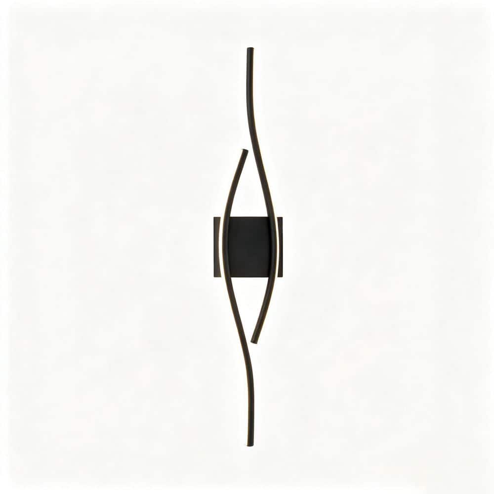 31.5 in. 2-Light Matte Black Hardwired Dimmable LED Wall Sconce, Modern Wall Lighting with 5-CCT and Acrylic Lampshade price history on PriceWatchPro