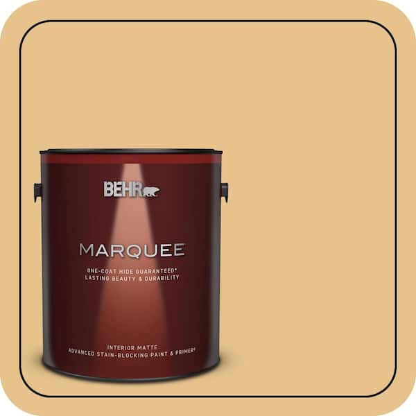 BEHR MARQUEE 1 gal. #T17-02 Gold Hearted Matte Interior Paint & Primer