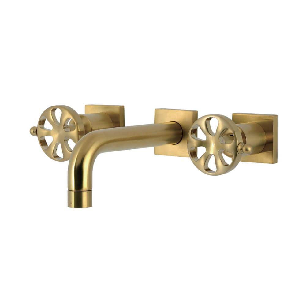 Belknap 2-Handle Wall-Mount Bathroom Sink Faucet in Brushed Brass price history on PriceWatchPro