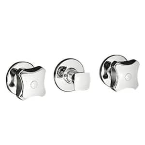 Triton Wall-Mount 3-Handle Valve Trim Kit with Standard Handles in Polished Chrome (Valve Not Included)